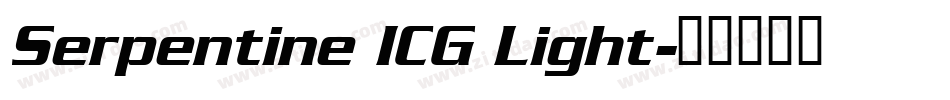 Serpentine ICG Light字体转换